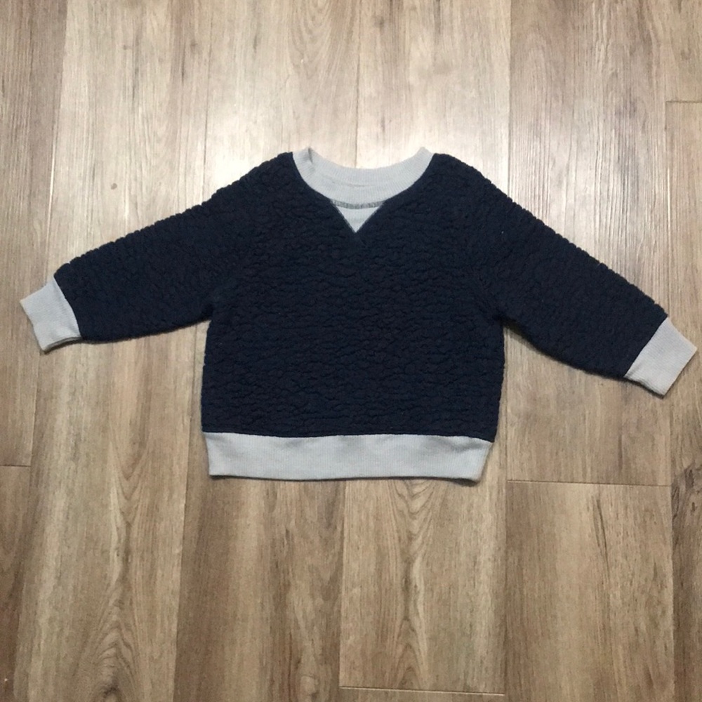 Fuzzy fleece pullover sweater